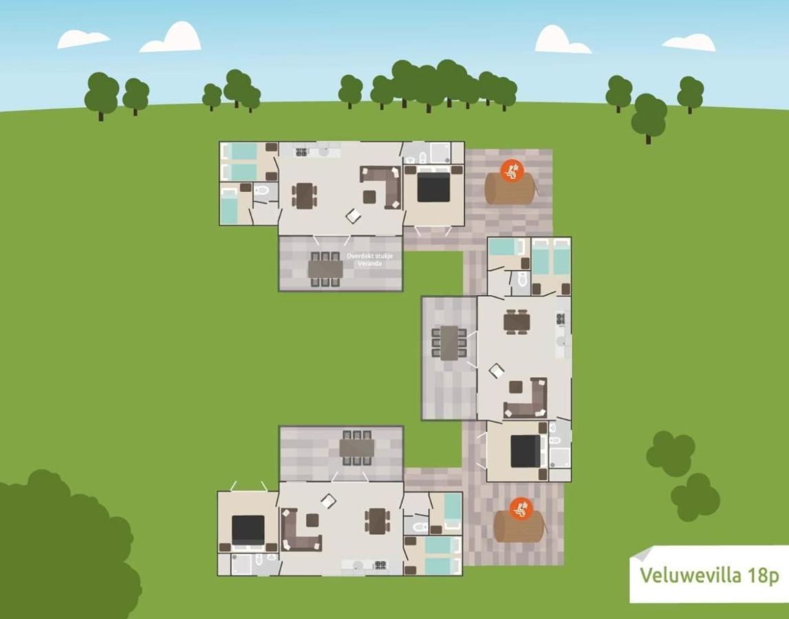 18 Persoons Veluwe Villa Voorthuizen Εξωτερικό φωτογραφία